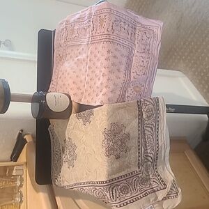 2 100% cotton scarfs vintage